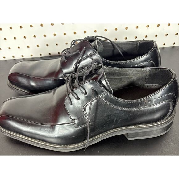 FLORSHEIM Size 11 EEE Mens Black Calf Leather Lace Up Square Toe Oxford Dress Sh main image 9